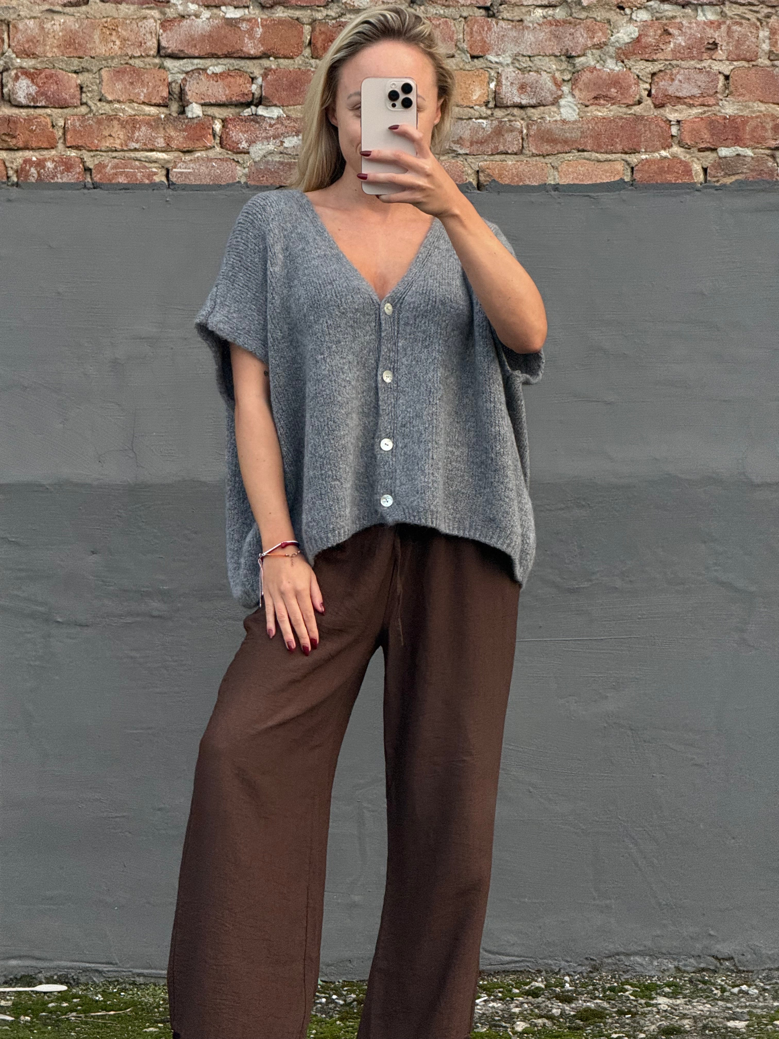 Strick-Weste St. Anton grau