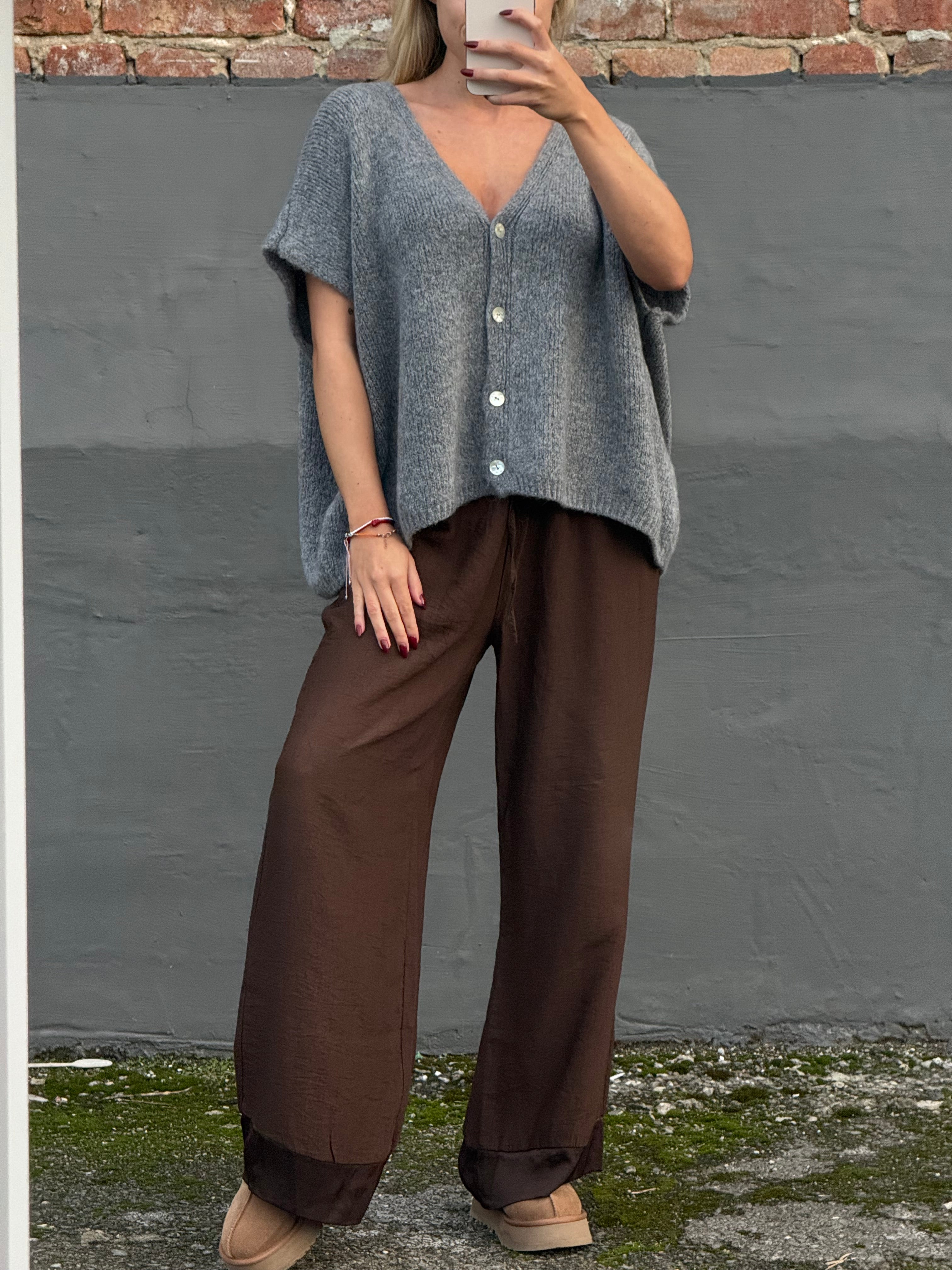 Strick-Weste St. Anton grau