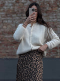 Strickjacke beige/weiß
