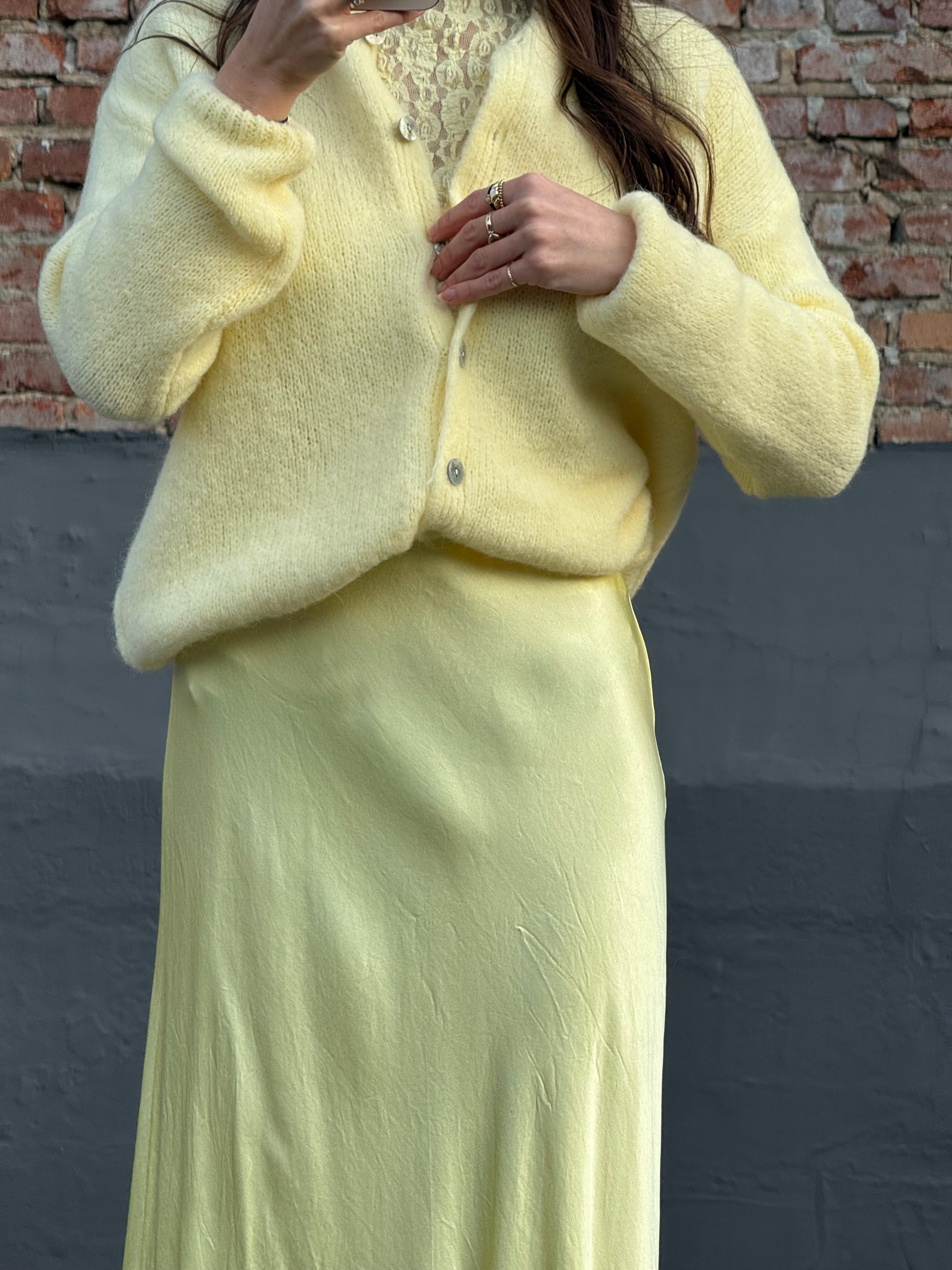 Strickjacke butter yellow