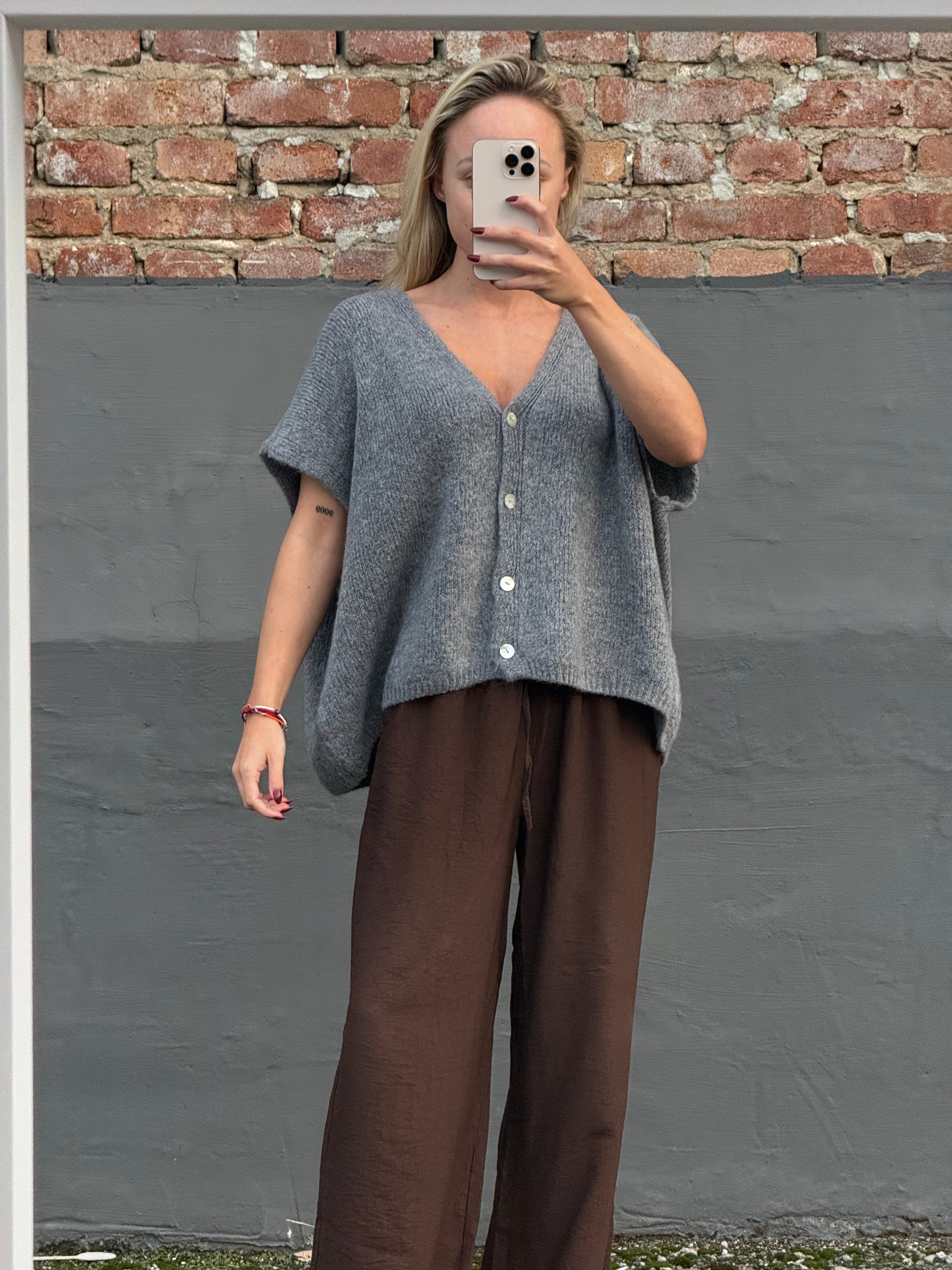 Strick-Weste St. Anton grau